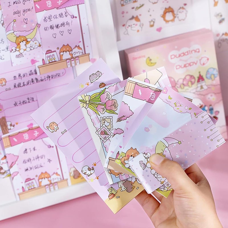Doraking 250Sheets Cute Cartoon Dog Memo Notes Writing Pads Scrapbook Decorations TODO List for Planning with 2 Sheets Decorative Stickers, Doraking Shiba Inu Memos - Image 5